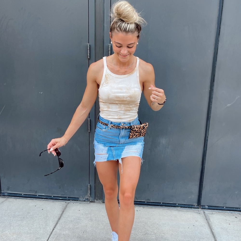 PLT Jean Skirt